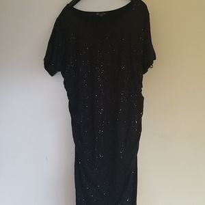 Inc. Body Con Sequin Midi Short Sleeve Dress 1x